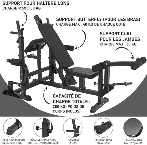 Gorilla Sports Banc De Musculation Universel Avec Support Pour Halt Res