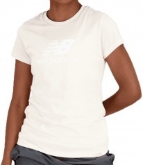 NEW BALANCE-T-shirt Beige Femme New Balance Essentials Stacked-image-1