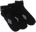 UMBRO-Lot de 3 paires de chaussettes noires Quarter