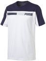 PUMA-T-Shirt Marine et blanc Homme Modern Sports