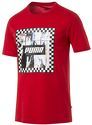 PUMA-T-Shirt Rouge Homme Check Graphic