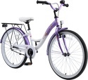BIKESTAR-Vélo enfant pour filles de 10 - 13 ans | Bicyclette enfant 24 pouces classique avec freins | Rose