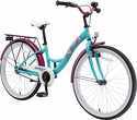 BIKESTAR-Vélo enfant pour filles de 10 - 13 ans | Bicyclette enfant 24 pouces classique avec freins | Rose