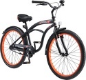 BIKESTAR-Vélo enfant pour garcons et filles de 10 - 13 ans | Bicyclette enfant 24 pouces cruiser avec freins | Noir & Vert
