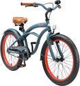 BIKESTAR-Vélo enfant pour garcons et filles de 6 ans | Bicyclette enfant 20 pouces cruiser avec freins | Bleu