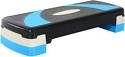 HOMCOM-Stepper fitness aerobic hauteur reglable surface antiderapante 80 x 31 x 20 cm noir bleu