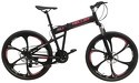 Helliot Bikes-Vélo Tout Terrain Pliable Hummer Black- pour cycliste de 1,65m à 1,85m
