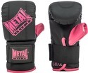 METAL BOXE-Gants de sac de frappe femme noir et rose