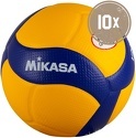 MIKASA-Lot De 10 V200W-Dvv - Ballon de volley-ball