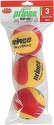 PRINCE-Tube De 3 Balles Play & Stay – Stage 3 (Foam) - Balles de tennis