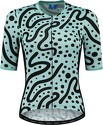 Rogelli-Maillot Manches Courtes Velo Abstract - Femme - Turquoise/Noir