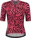 Rogelli-Maillot Manches Courtes Velo Abstract - Femme - Coral/Noir
