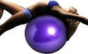 ISE-Ballon de gymnastique Anti-éclatement - Ballon d'exercice 55cm de Diamètre avec Pompe Violet SY-2003PP65-FR
