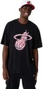 NEW ERA-T-shirt NBA Miami Heat Infill Logo Oversize Noir