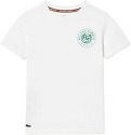 LACOSTE-T-shirt Sport Roland Garros Junior Blanc