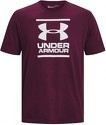 UNDER ARMOUR-T-shirt GL Foundation rouge foncé/blanc