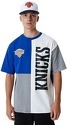 NEW ERA-T-Shirt NBA New York Knicks Cut and Sew Oversize Bleu