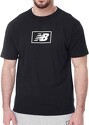 NEW BALANCE-T-shirt Noir Homme Nbesslogotee