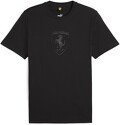 PUMA-T-shirt ton sur ton avec grand écusson Scuderia Ferrari Motorsport