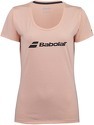BABOLAT-T-Shirt Exercise Femme Rose poudré