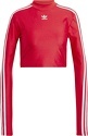 adidas Performance-T-shirt Cropped manches longues 3 bandes