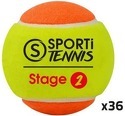 Sporti-Sachet de 36 balles de tennis Stage 2