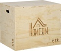 HOMCOM-Box Jump Crossfit Box De Pliométrie Boite De Saut 3 Hauteurs 51/61/76H Cm Charge Max. 120 Kg Bois De Hêtre