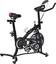 HOMCOM-Vélo d'appartement cardio vélo biking écran multifonction selle et guidon réglable noir