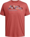 UNDER ARMOUR-T Shirt Brique Ua Colorblock Wordmark