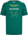 ASTON MARTIN F1 TEAM-T-shirt pilote Fernando Alonso Aston Martin Officiel Formule 1 Enfant Vert