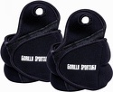 GORILLA SPORTS-Bracelets lestés Premium pour poignets et chevilles – 4 variantes : 2 x 0,5 KG (1 KG) – 2 x 1 KG (2 KG) – 2 x 1,5 KG (3 KG) - 2 x 2KG (4 KG) – coloris noir