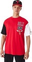 NEW ERA-T-Shirt NBA Chicago Bulls Arch Wordmark Oversize Rouge