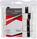 Black crown-Sachet 12 Poignées Noires Crown Smooth Overgrips White