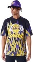 NEW ERA-T-Shirt Oversize Los Angeles Lakers Nba Flame