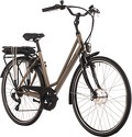 Hollandia-Vélo de ville électrique Femme 28'' Optima Basic Marron 7 vitesses