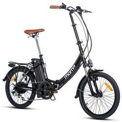 MOMABIKES - Vélo Electrique VAE Pliant De ville, E-20.2", Aluminium, SHIMANO - pour un cycliste de 1.55m à 1.80m