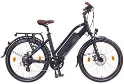 Vélo Électrique Trekking Ncm Bikes Milano Noir Mat 250W (roues 26' en M / roues 28' en L)-Leon Cycle