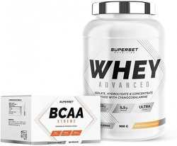 Superset Nutrition - Programme Muscle Recovery: 100% Whey Proteine Advanced (900g) [PASSION CHOCOLAT BLANC] + BCAA Xtreme