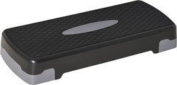 HOMCOM - Stepper Fitness Aerobic hauteur reglable surface antiderapante dim. 68L x 29l x 10-15H cm plastique gris noir