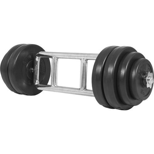 GORILLA SPORTS - Set pour triceps 35kg avec disques revêtement plastique
