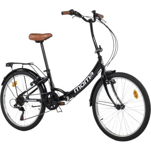 MOMABIKES - Vélo de Ville Pliant, TOP CLASS 24", Aluminium, 6V, Selle Comfort - pour cycliste de 170cm à 195cm