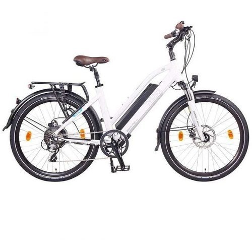 NCM BIKE - Vélo électrique Trekking NCM Milano Plus Blanc - 250W, Batterie 48V 16Ah 768Wh