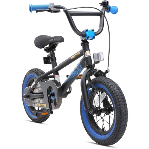 Vélo enfant pour garcons et filles de 3 - 4 ans | Bicyclette enfant 12 pouces BMX avec freins | Noir & Bleu