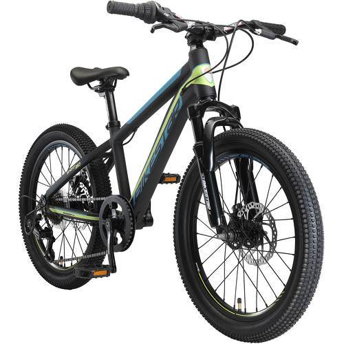 BIKESTAR - VTT Vélo tout terrain 20" pour enfants de 6 - 9 ans | Bicyclette cadre 11.5 pouces 7 vitesses Shimano, hardtail, Freins Disque