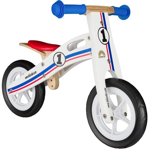BIKESTAR - Vélo Draisienne Enfants en bois pour garcons et filles de 2 - 3 ans | Vélo sans pédales évolutive 10 pouces | Blanc