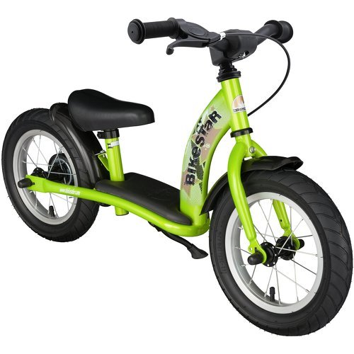 BIKESTAR - Vélo Draisienne Enfants pour garcons et filles de 3 - 4 ans | Vélo sans pédales évolutive 12 pouces classique | Vert