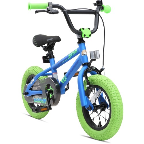 Vélo enfant pour garcons et filles de 3 - 4 ans | Bicyclette enfant 12 pouces BMX avec freins | Bleu & Vert