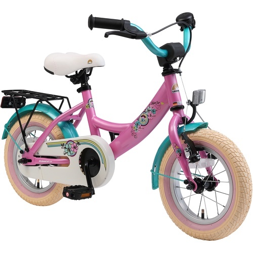 Vélo enfant pour garcons et filles de 3 - 4 ans | Bicyclette enfant 12 pouces moderne avec freins | Rose