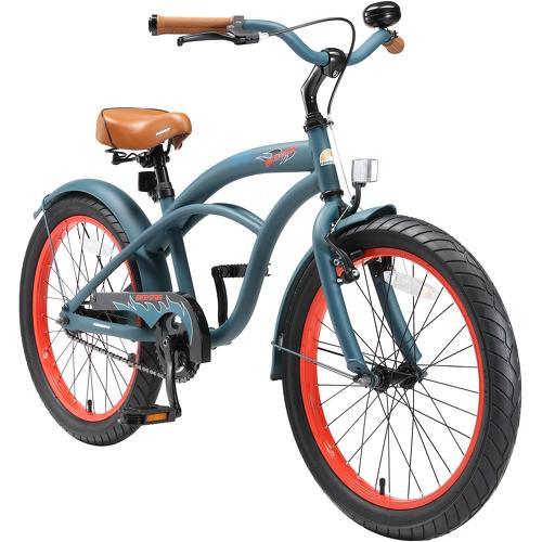 BIKESTAR - Vélo enfant pour garcons et filles de 6 ans | Bicyclette enfant 20 pouces cruiser avec freins | Bleu