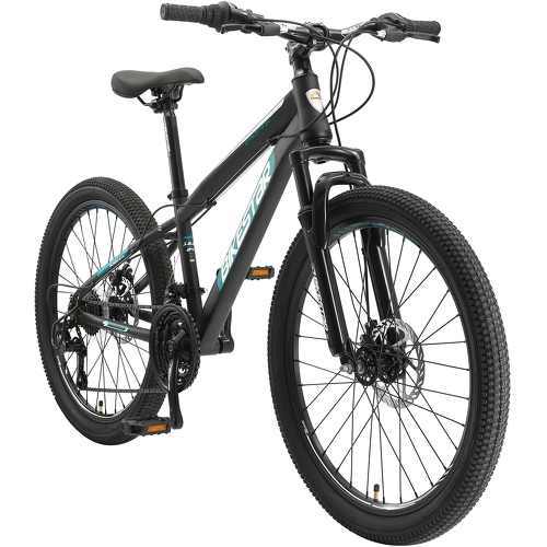 VTT Vélo tout terrain 24" pour enfants de 8 - 12 ans | Bicyclette cadre 13 pouces 21 vitesses Shimano, hardtail, Freins Disc | Nero